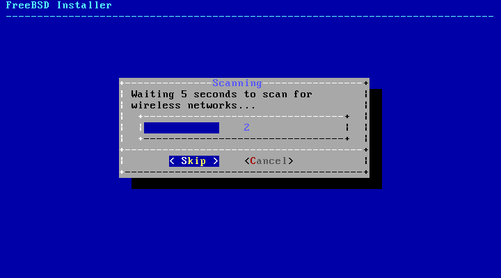 bsdinstall configure wireless scan