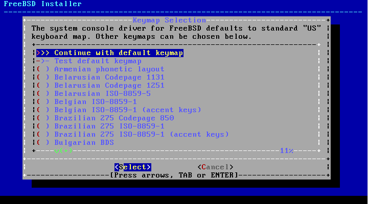 bsdinstall keymap 10