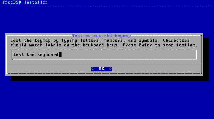 bsdinstall keymap testing